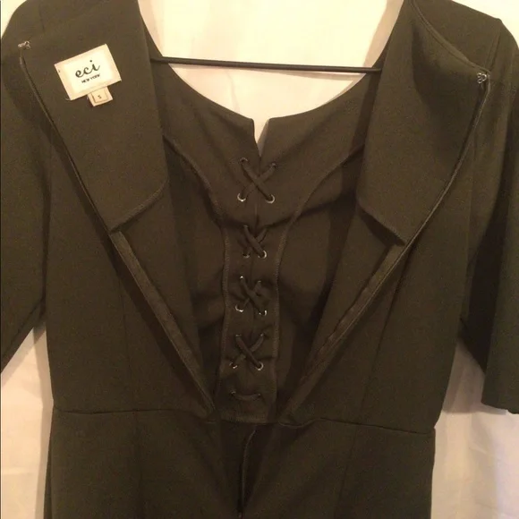 🎁ECI MILITAR GREEN DRESS - Picture 3 of 8